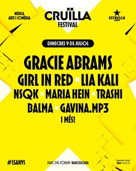 FESTIVAL CRUÏLLA 2025 - DIMECRES/MIÉRCOLES/WEDNESDAY TICKET