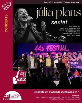 Vespres de Jazz - Júlia Plans Sextet