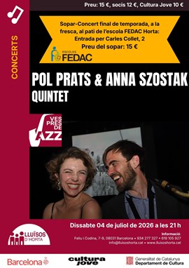 Vespres de Jazz - Pol Prats & Anna Szostak Quintet