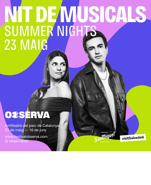 FESTIVAL OBSERVA: Nit de musicals + Carlos y Carla de Eufòria + Adrià Aguilera