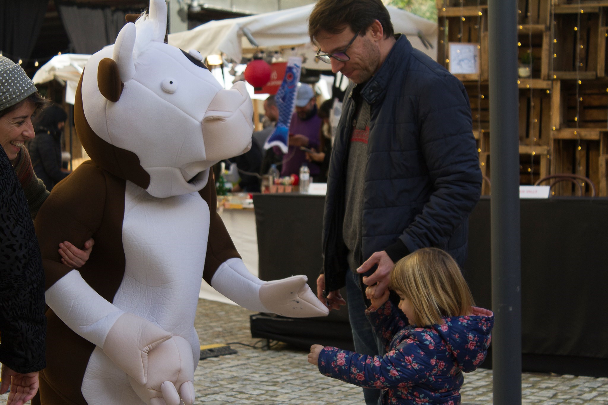  La Vaca Florentina saludant als mes petits