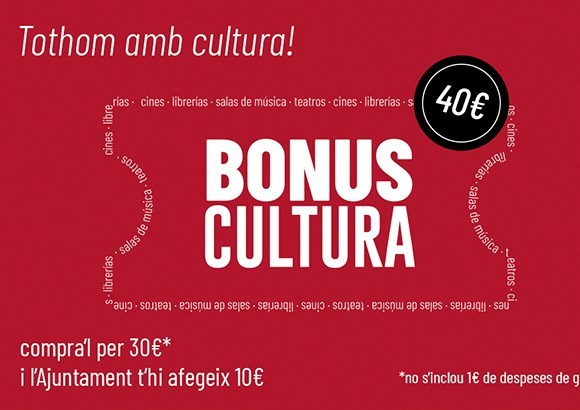 Neix el Bonus Cultura per incentivar el consum i l'activitat econòmica cultural!