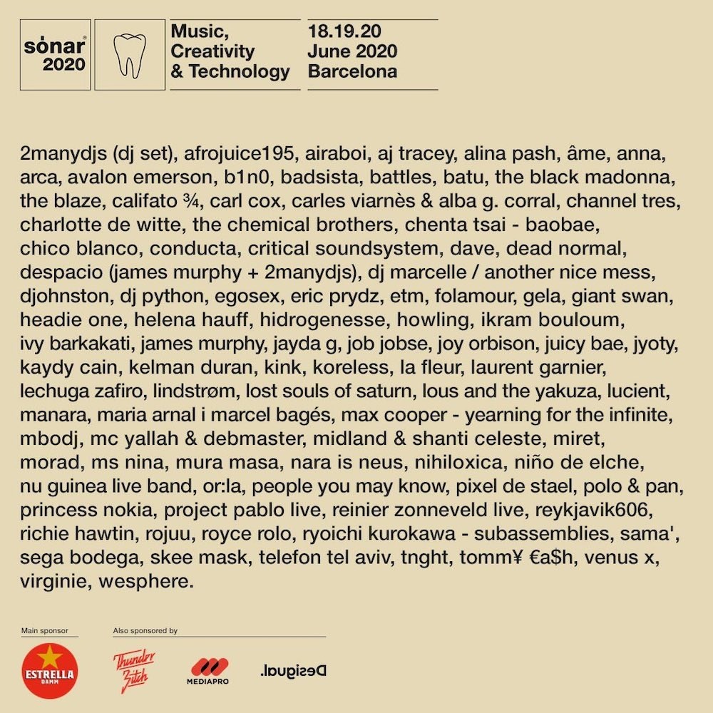  Sónar · Del 18 al 20 de juny